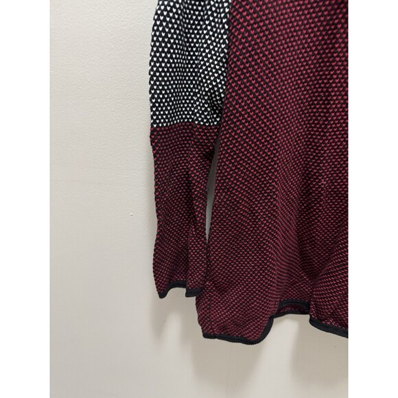 Calvin Klein Cowl Neck Black Red Dot Sweater‎ Size Large - Picture 2 of 3